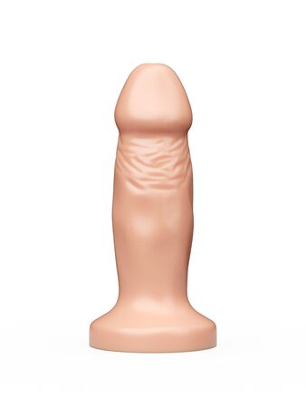 Телесная анальная пробка-фаллос - 12 см.